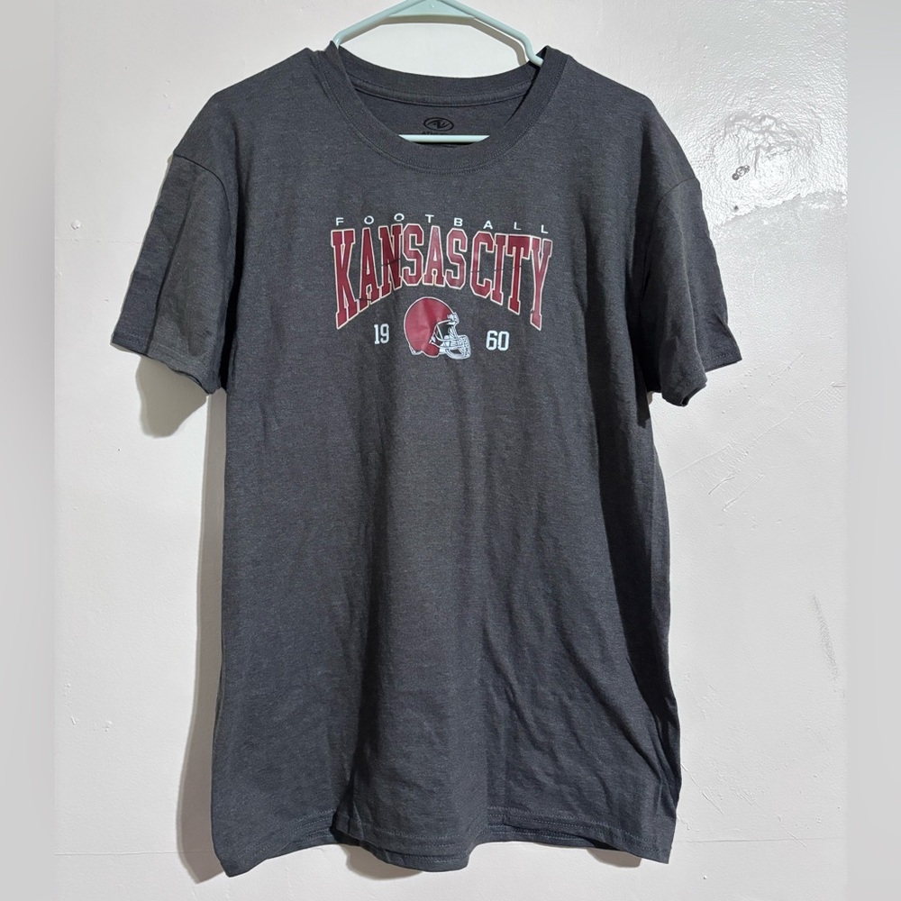 Gray Kansas City‎ Football T-Shirt handmade graphic tee unisex medium